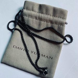 David Yurman 2.7mm box chain necklace 22” DARK STEEL